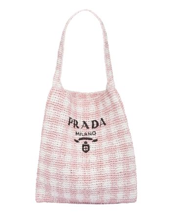 Prada Crochet Tote Bag 1BC182 Pink