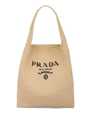 Prada Crochet Tote Bag 1BC182 Apricot