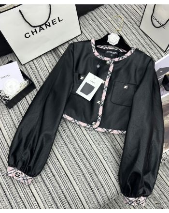 Chanel Women's Leather Jacket Black